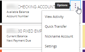 Deepstate Bank Online options button screenshot